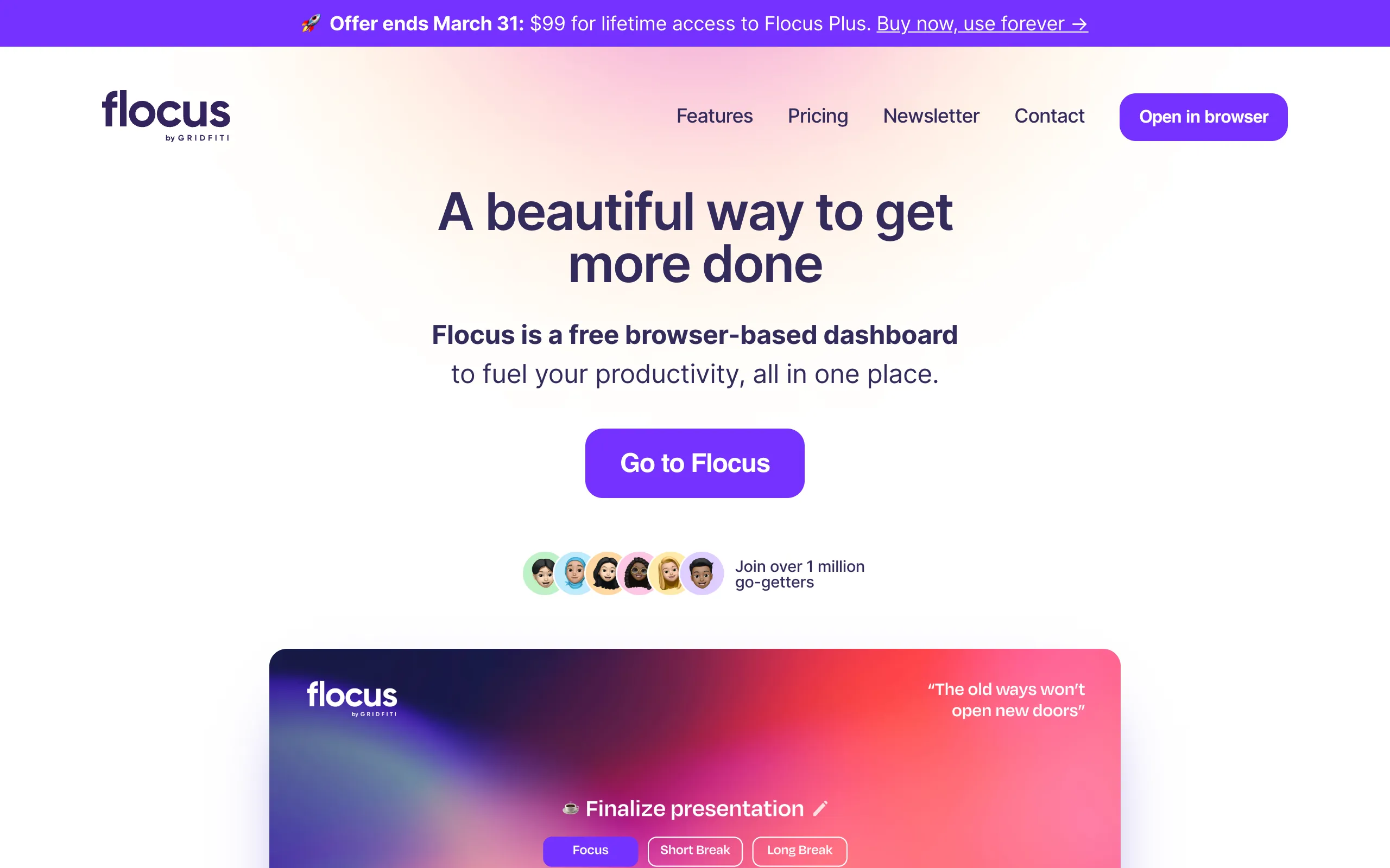 Flocus homepage
