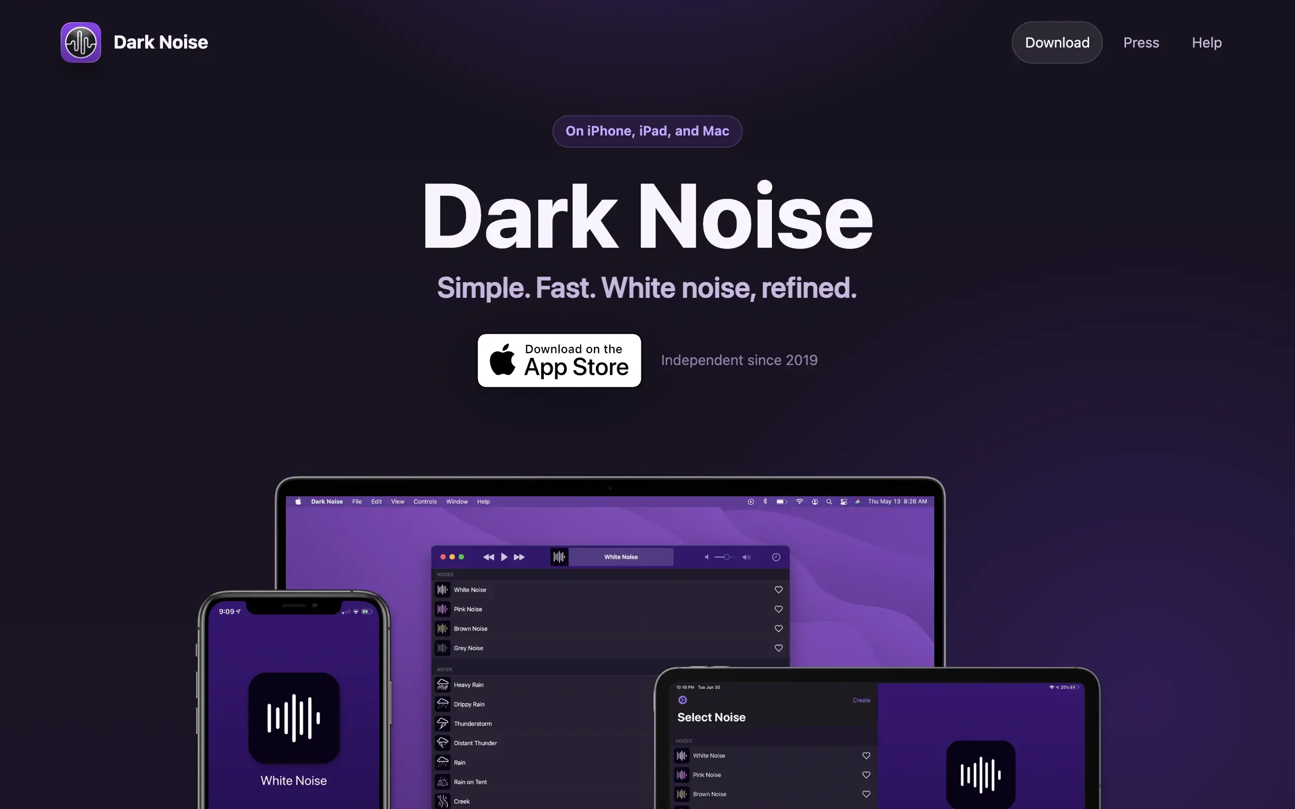 Dark Noise homepage