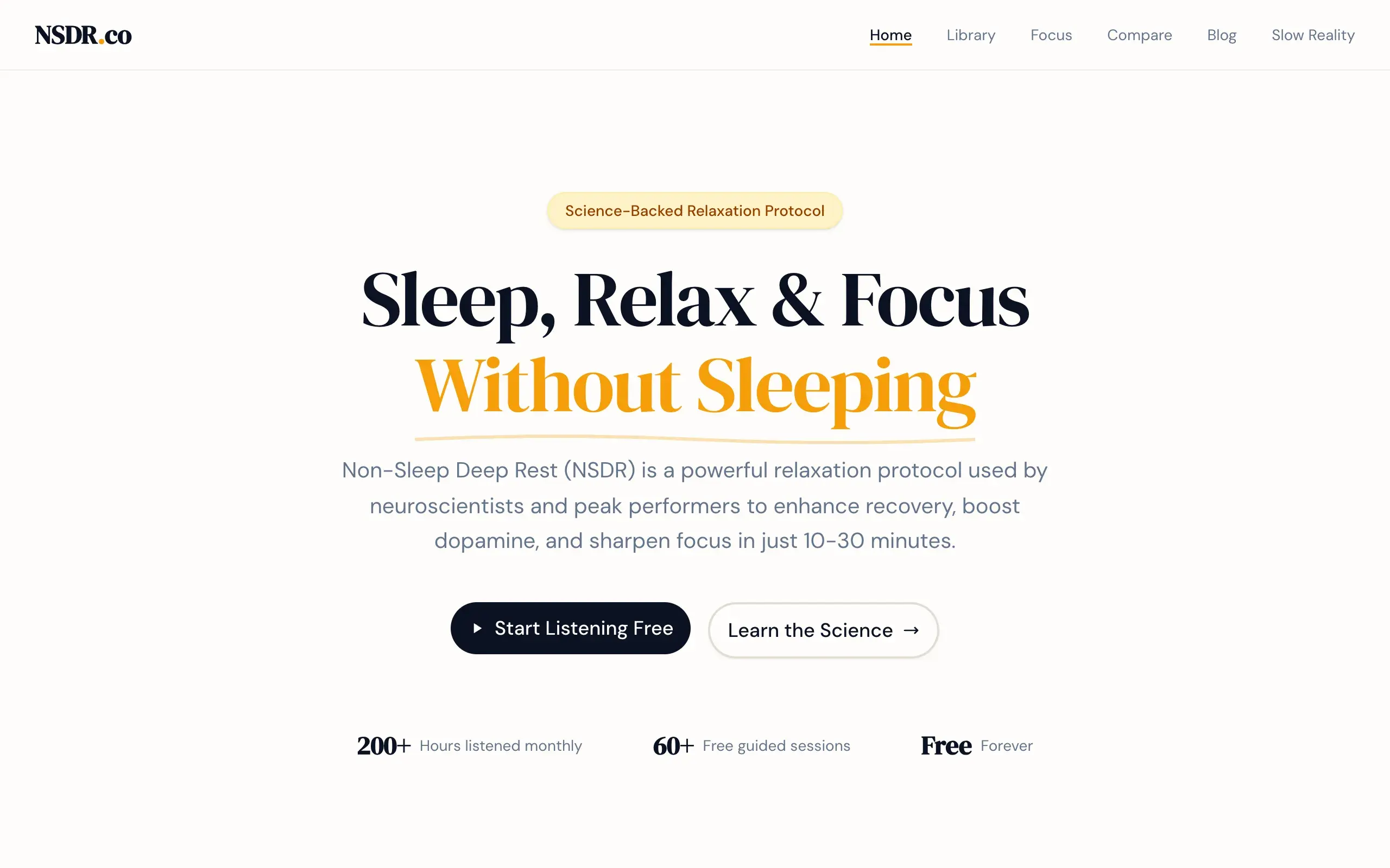 NSDR.co homepage